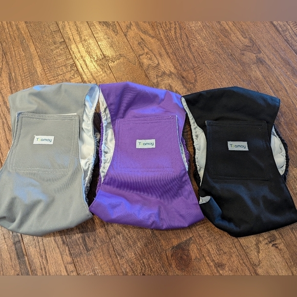 Teamoy Reusable Wrap Diapers for Male Dogs, Pack of 3  XXL New - Picture 1 of 14